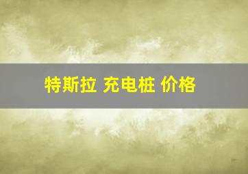 特斯拉 充电桩 价格